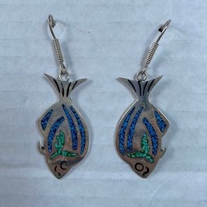 925 Sterling fish Earrings